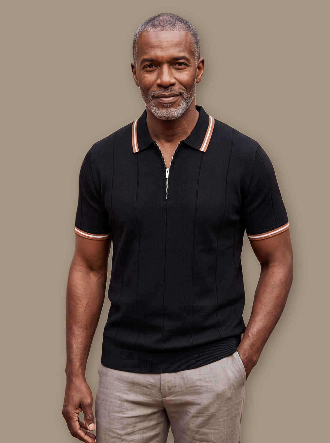 Benjamin polo shirt in Black, studio - Gentlemens Manor