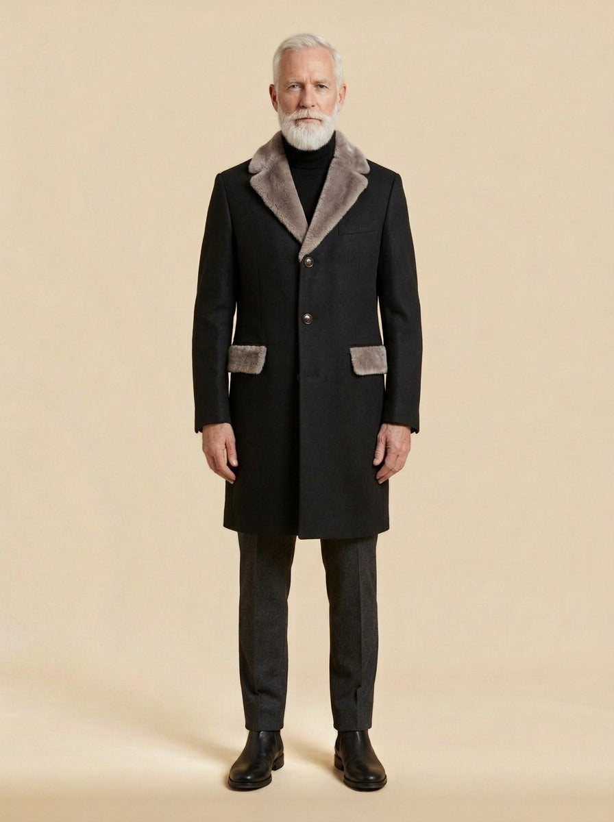 Benson coat in Black, studio, Gentlemens Manor