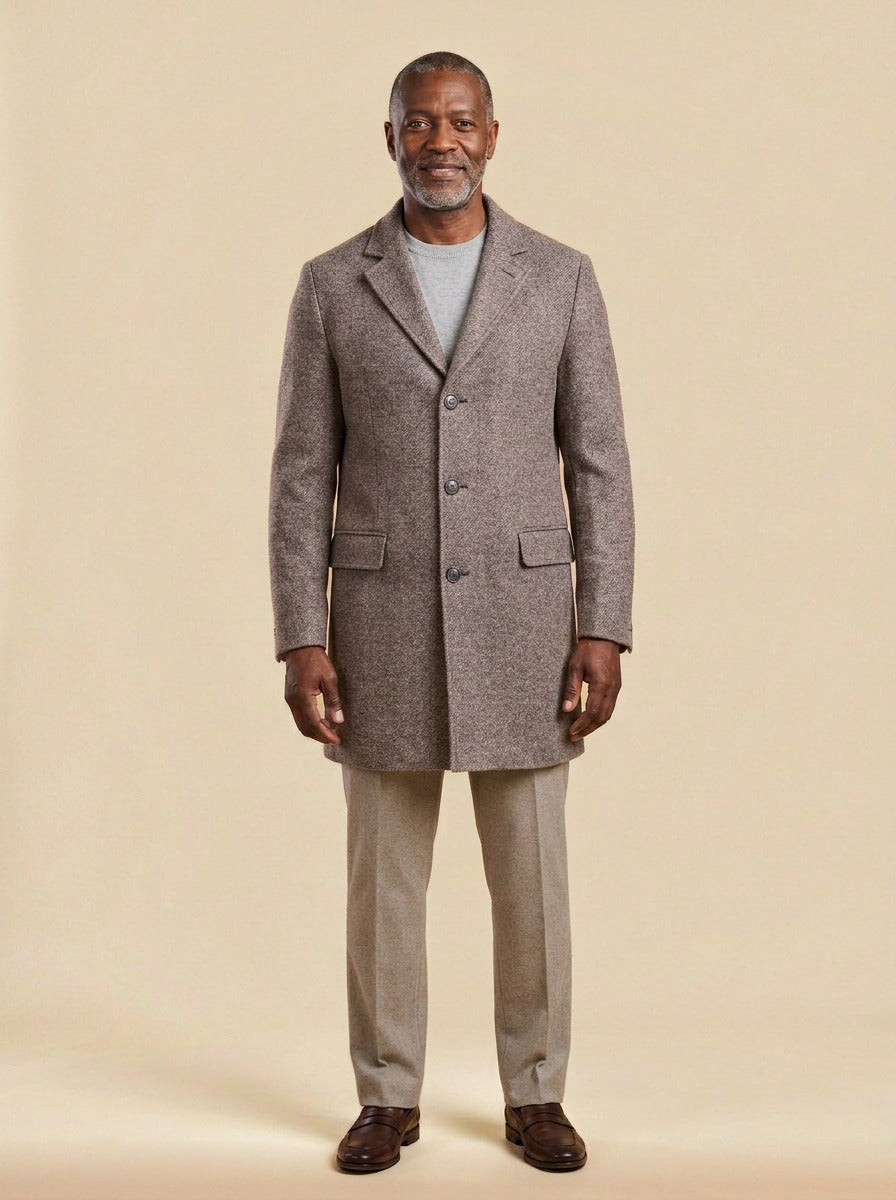 Beresford overcoat in Brown, studio, Gentlemens Manor