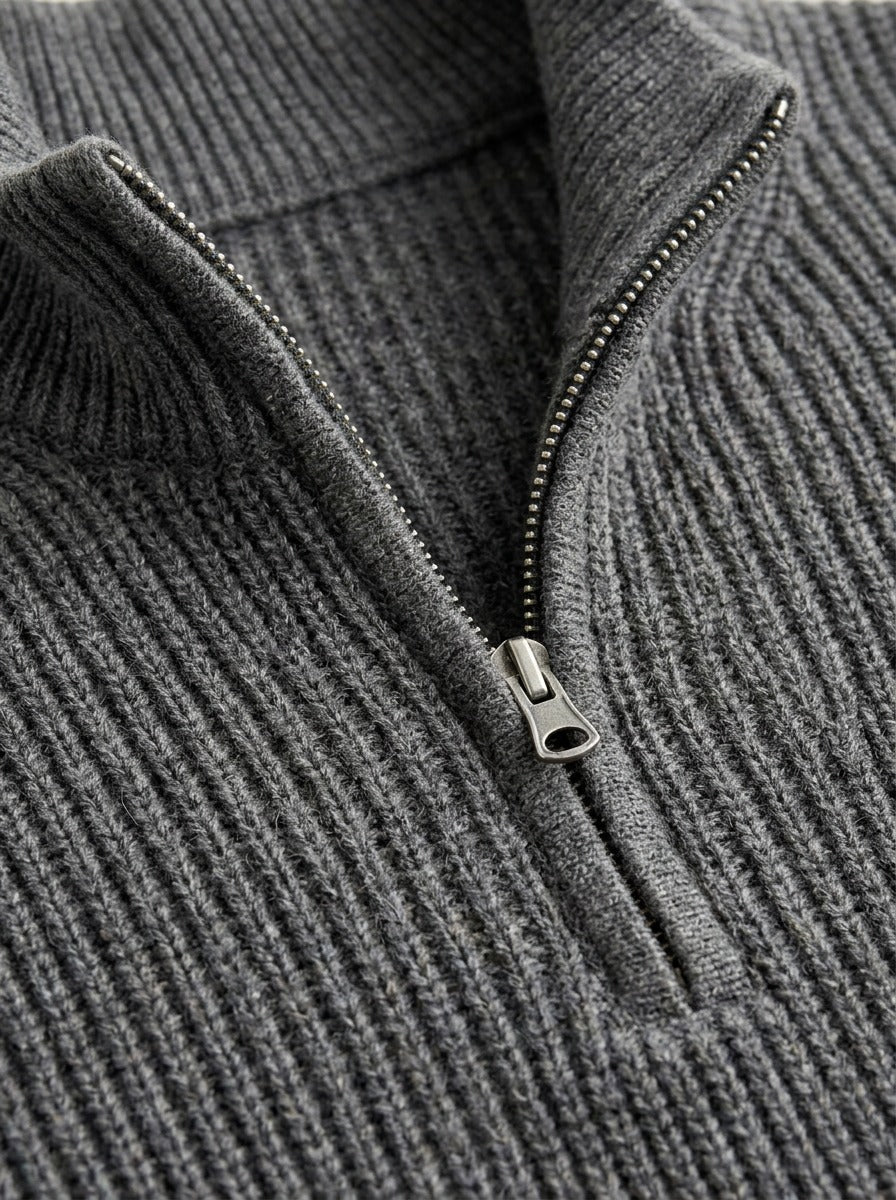 Bexford half zip sweater, fabric close up, Gentlemens Manor