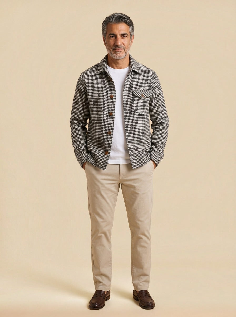 Bexley shirt jacket in Black, studio, Gentlemens Manor