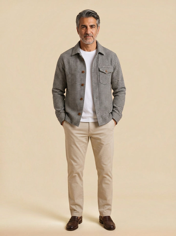 Bexley shirt jacket in Black, studio, Gentlemens Manor