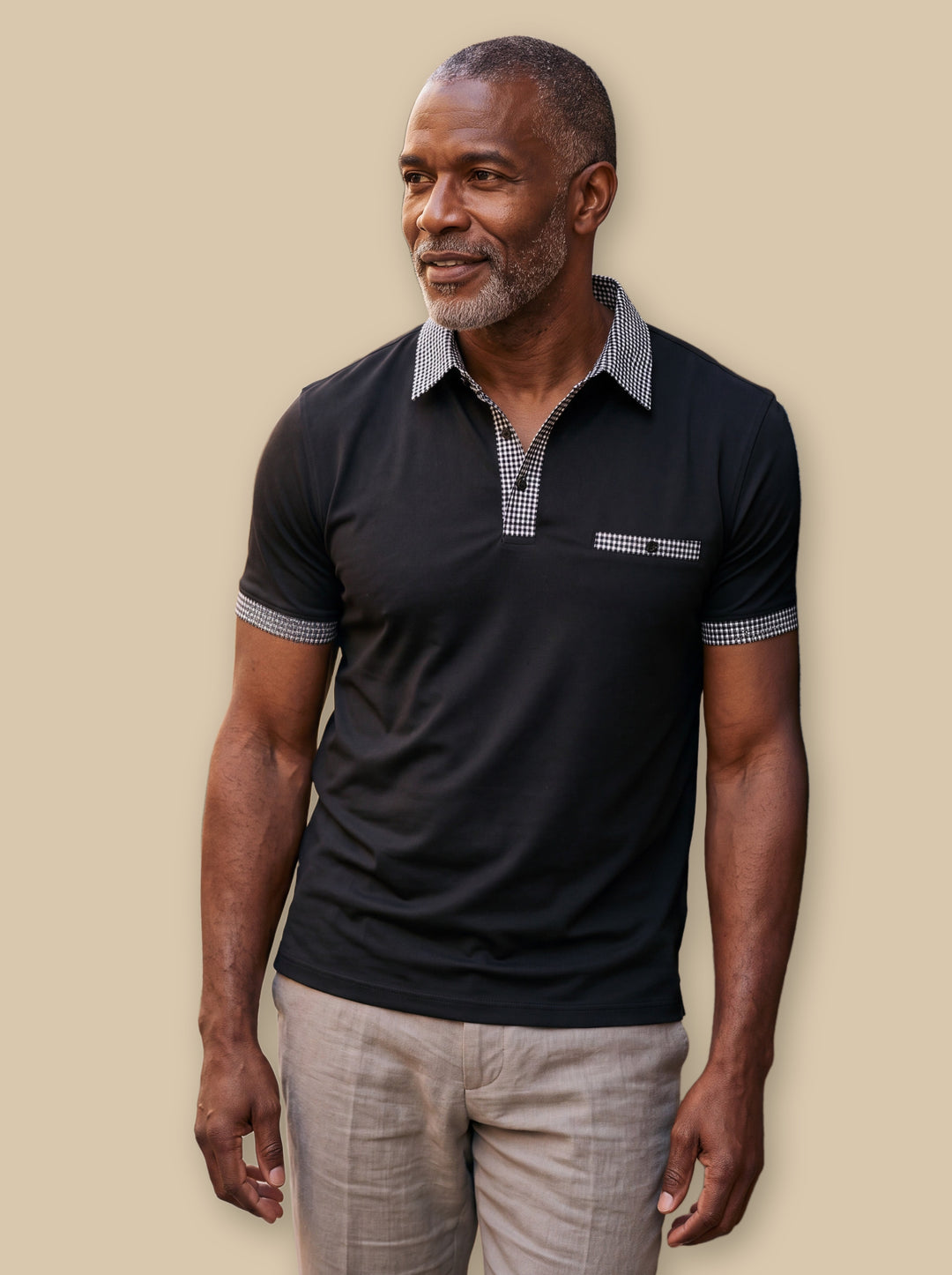 Boone polo shirt in Black, studio - Gentlemens Manor