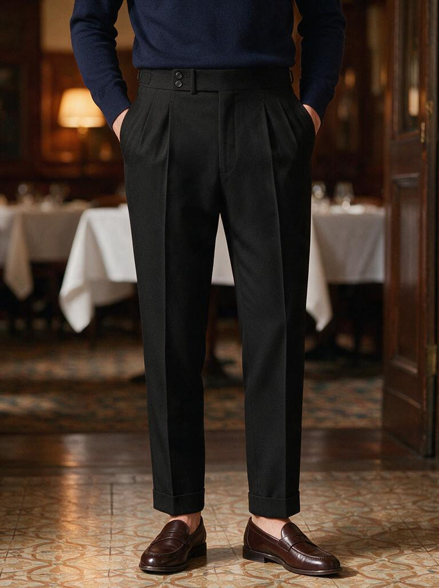 Bramwell dress pants in Black, lifestyle, Gentlemens Manor