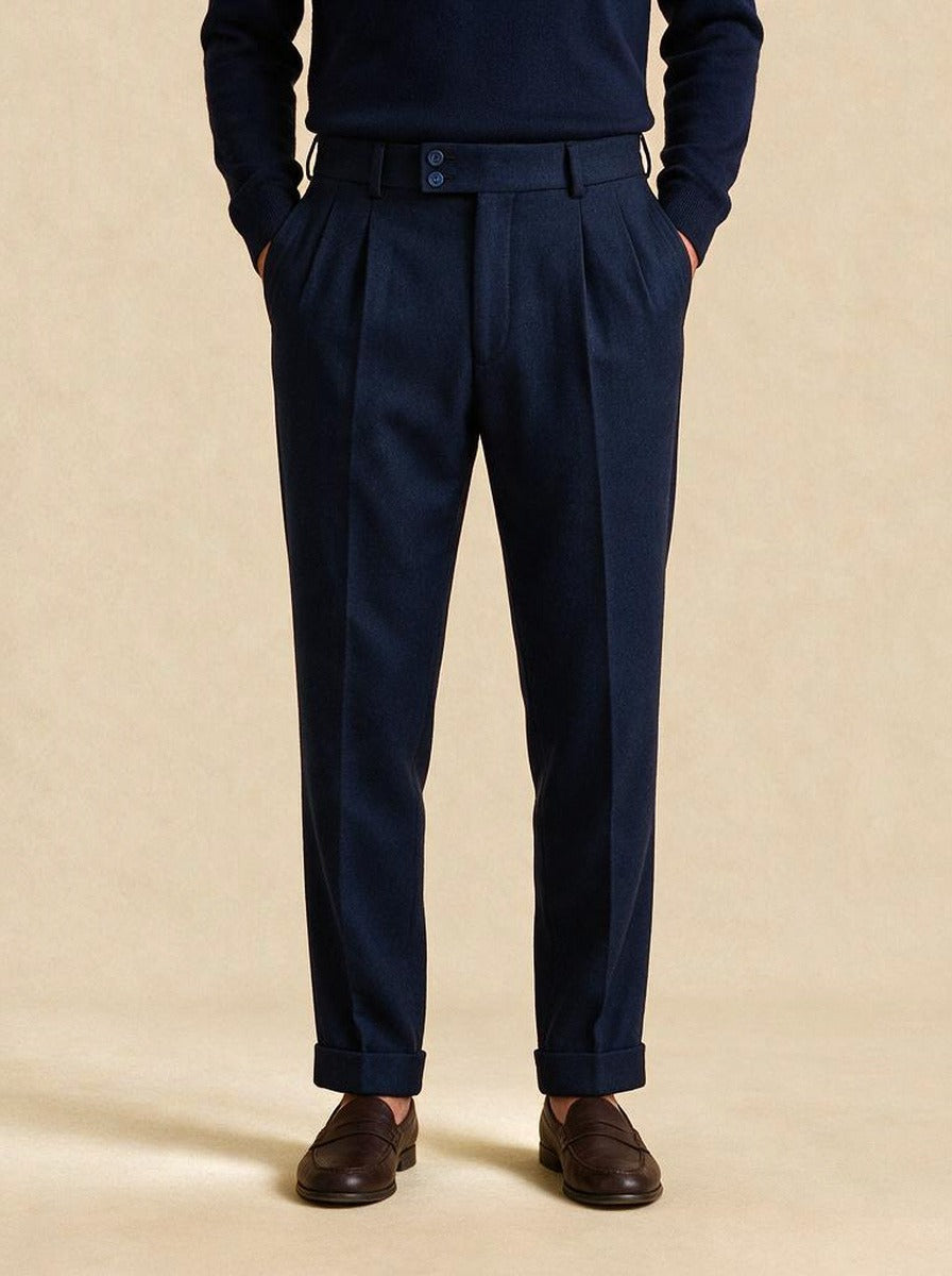 Bramwell dress pants in Navy, studio, Gentlemens Manor