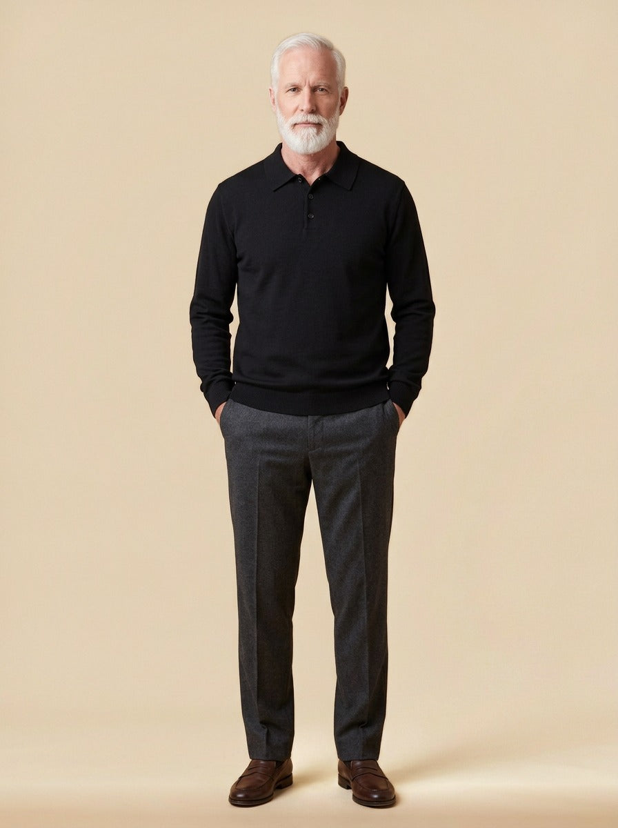 Bristow sweater in Black, studio, Gentlemens Manor