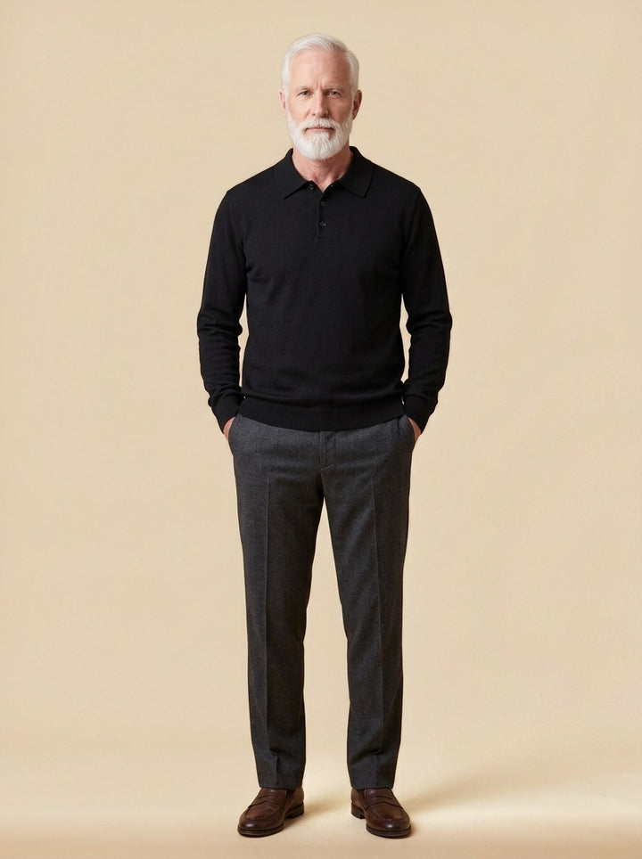 Bristow sweater in Black, studio, Gentlemens Manor