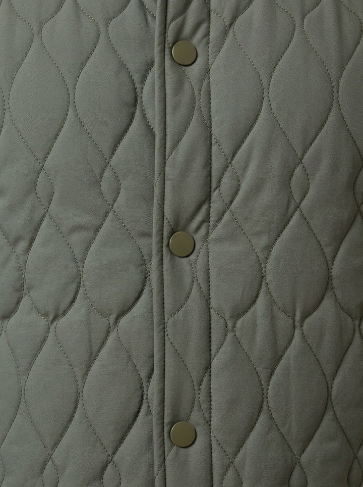 Brooks quilted shirt jacket, fabric close up, Gentlemens Manor