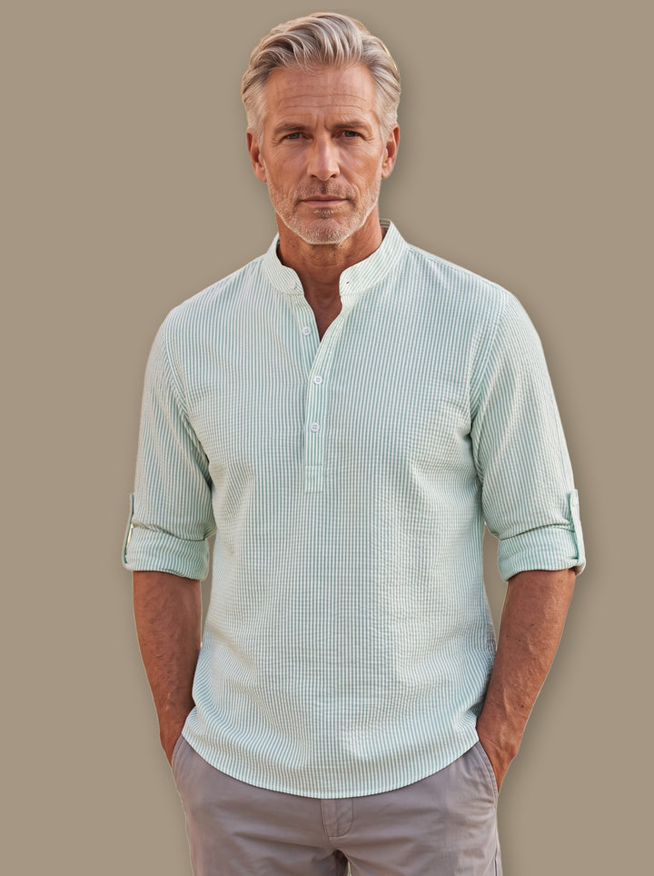 Bruce casual shirt in Green, studio - Gentlemens Manor