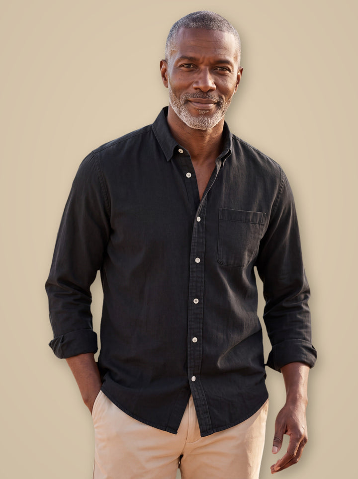 Byron casual shirt in Black, studio - Gentlemens Manor