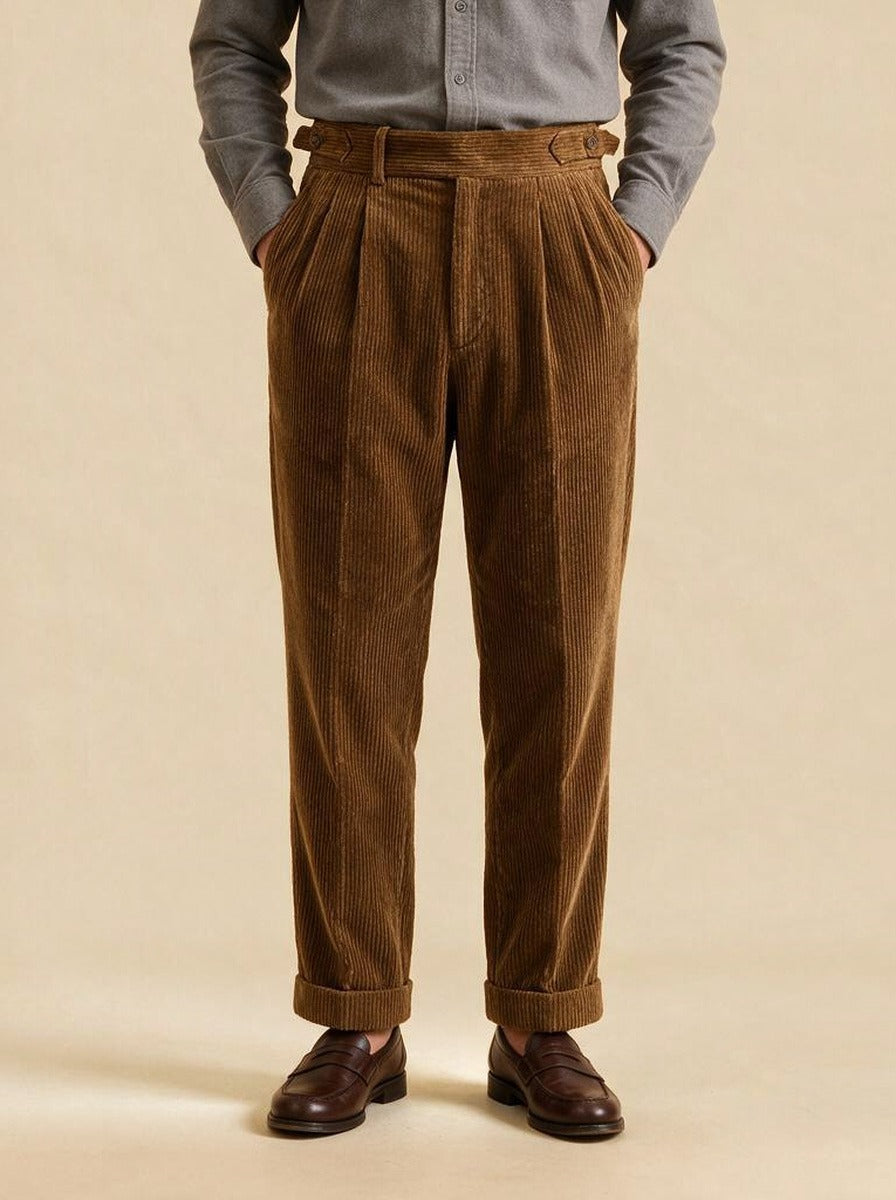 Caldwell corduroy pants in Brown, studio, Gentlemens Manor