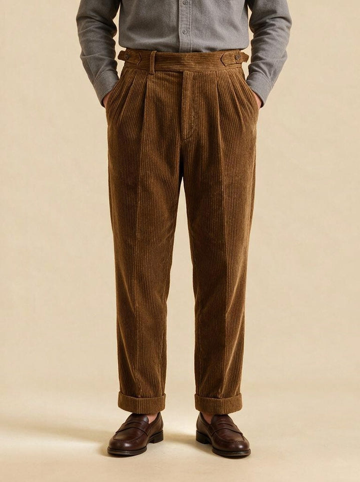 Caldwell corduroy pants in Brown, studio, Gentlemens Manor