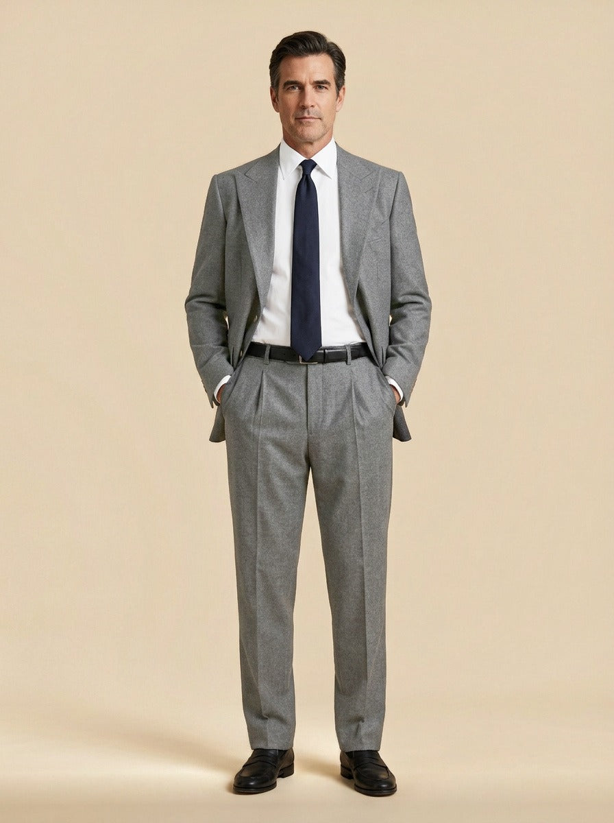 Calloway two piece suit in Grey, studio, Gentlemens Manor