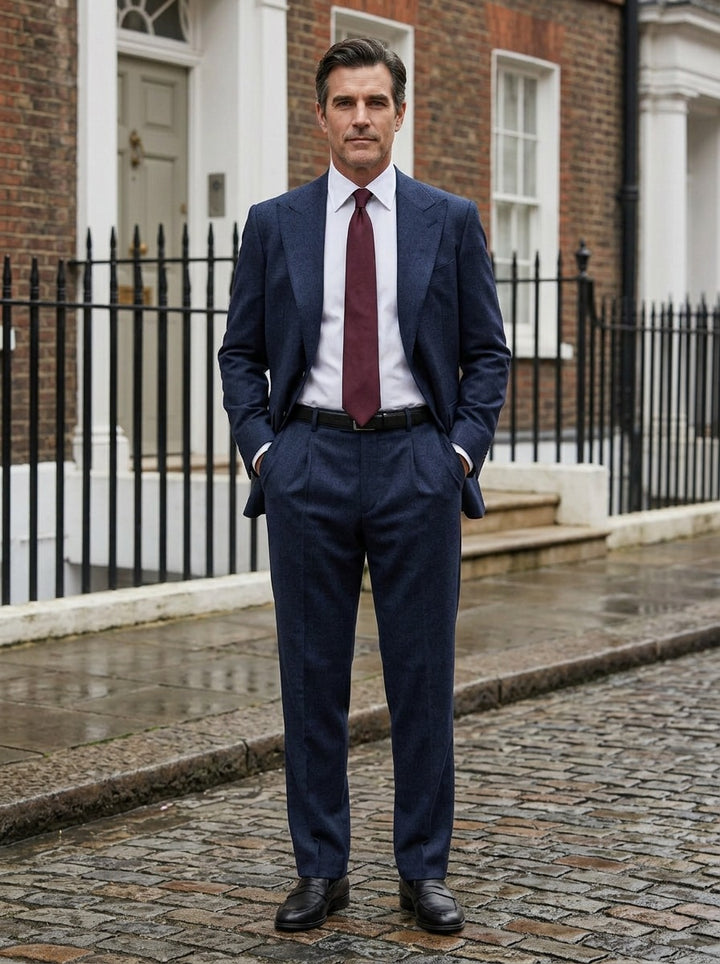 Calloway two piece suit in Navy, lifestyle, Gentlemens Manor