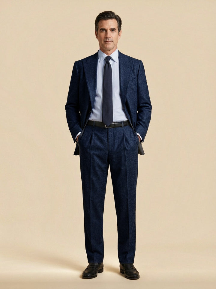 Calloway two piece suit in Navy, studio, Gentlemens Manor