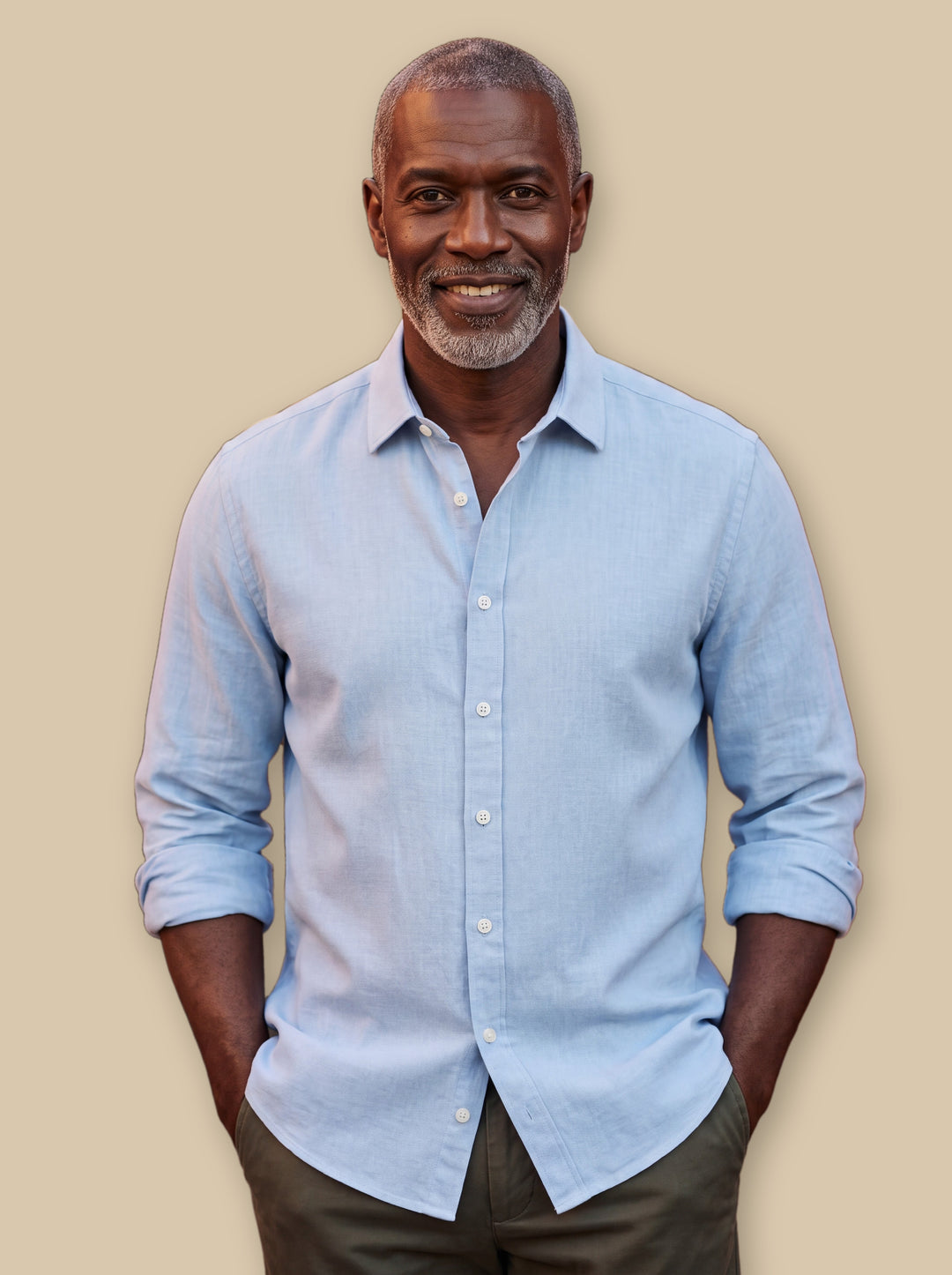 Calvin casual shirt in Light Blue, studio - Gentlemens Manor
