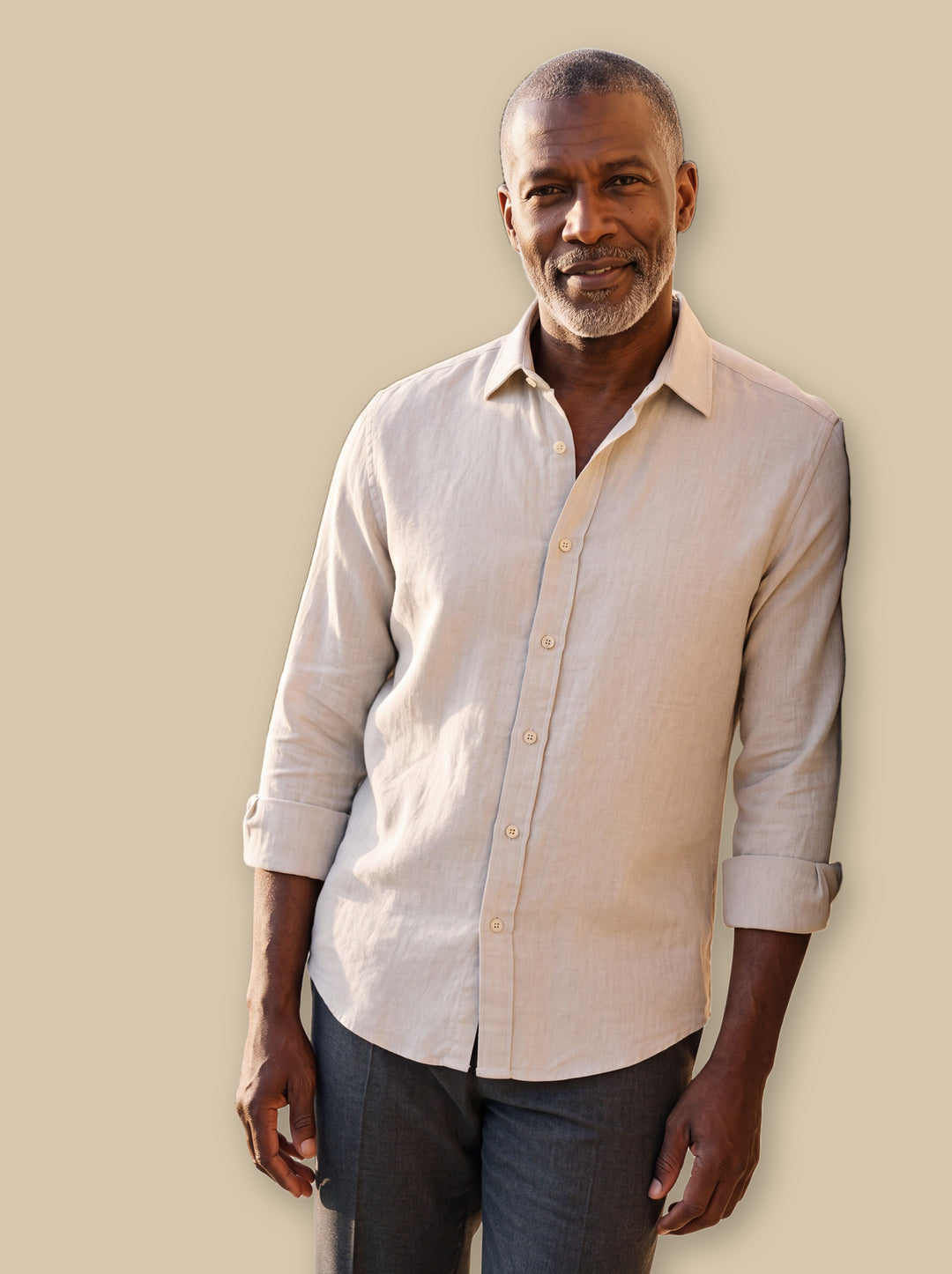 Calvin casual shirt in White, studio - Gentlemens Manor