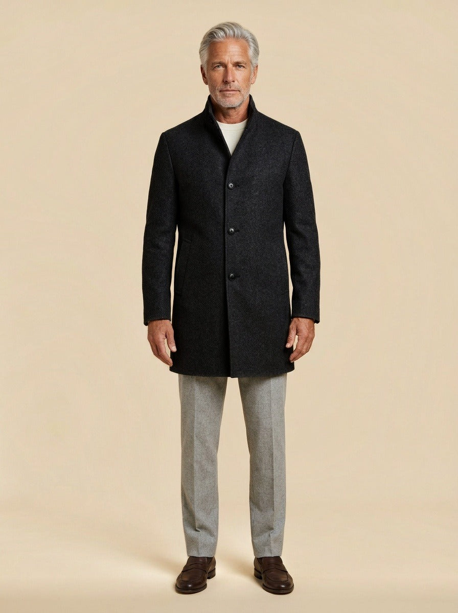 Carlisle coat in Black, studio, Gentlemens Manor