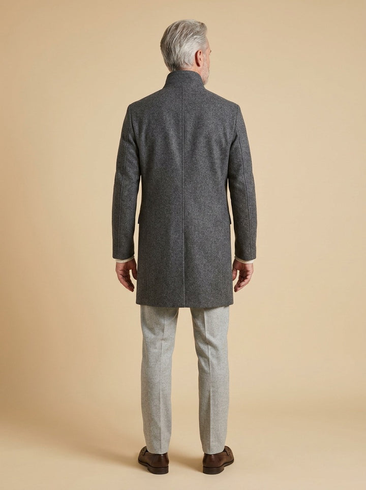 Carlisle coat in Charcoal, back view, Gentlemens Manor
