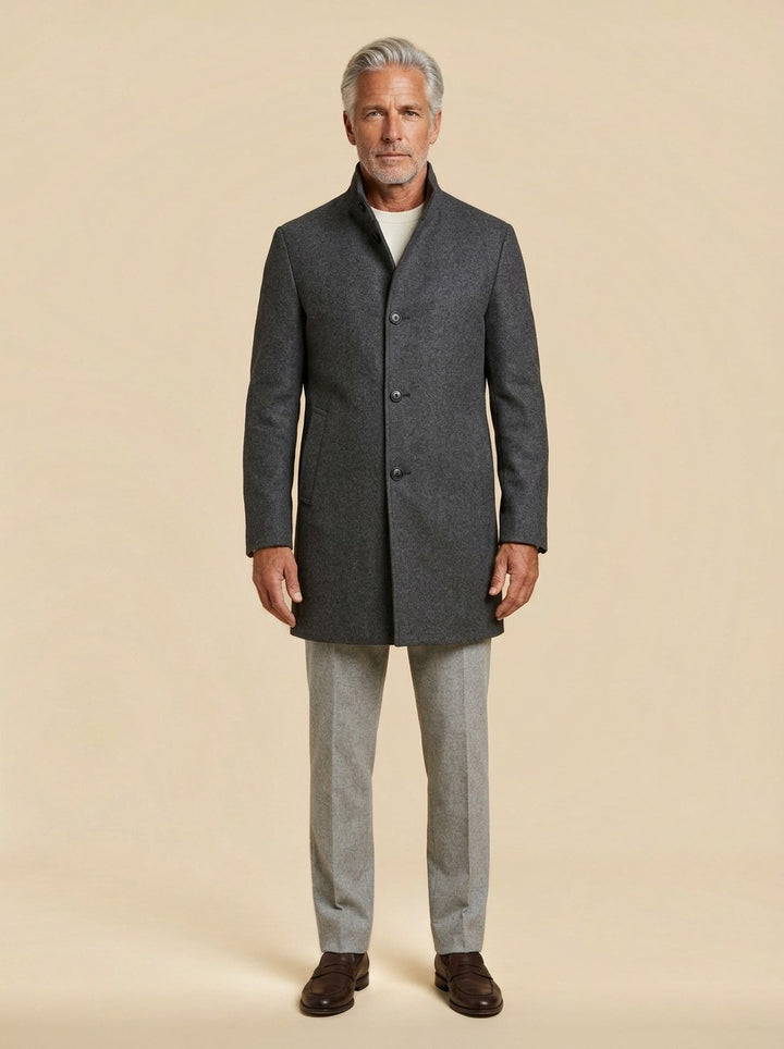 Carlisle coat in Charcoal, studio, Gentlemens Manor