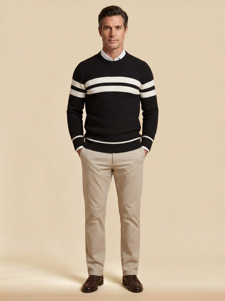 Carrington sweater in Black, studio, Gentlemens Manor