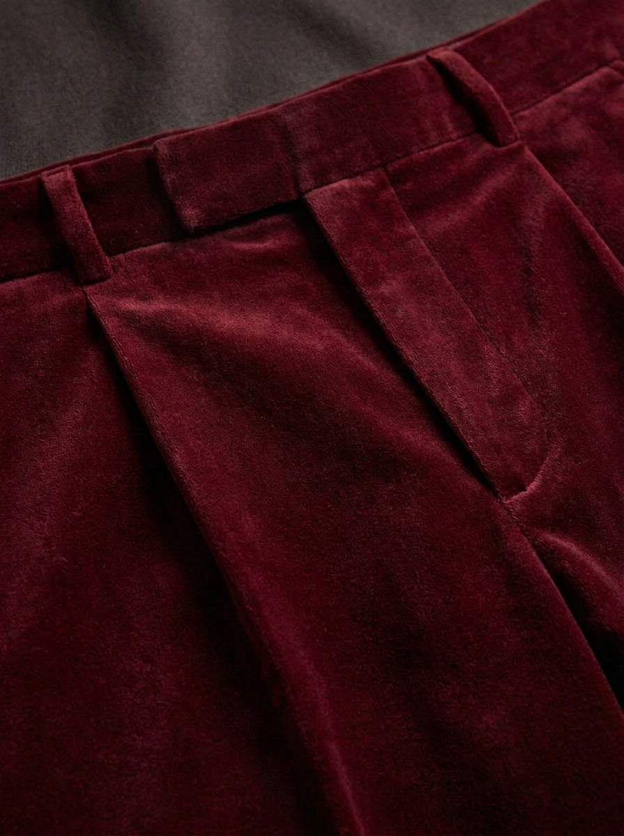 Carroll velvet dress pants, fabric close up, Gentlemens Manor