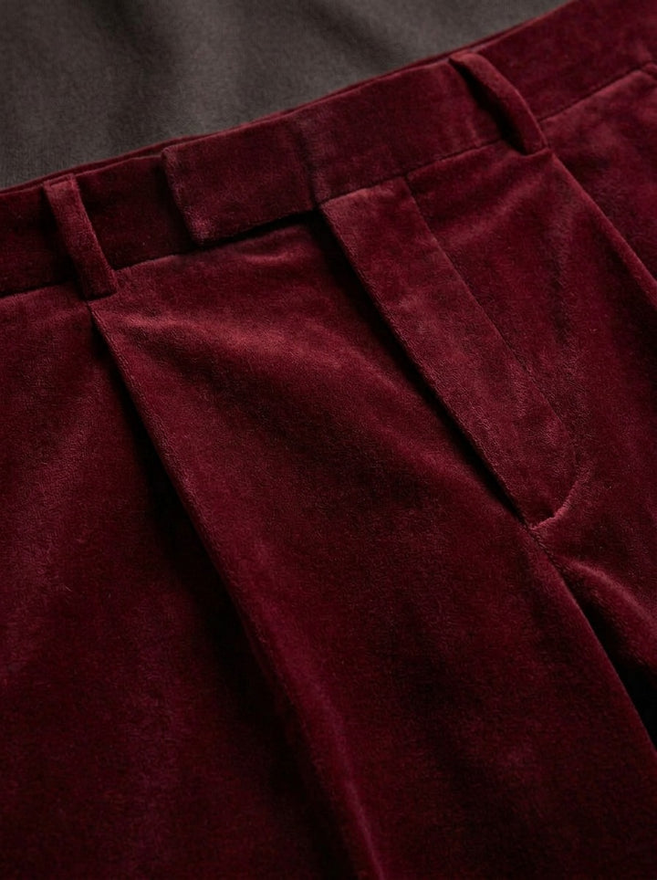 Carroll velvet dress pants, fabric close up, Gentlemens Manor