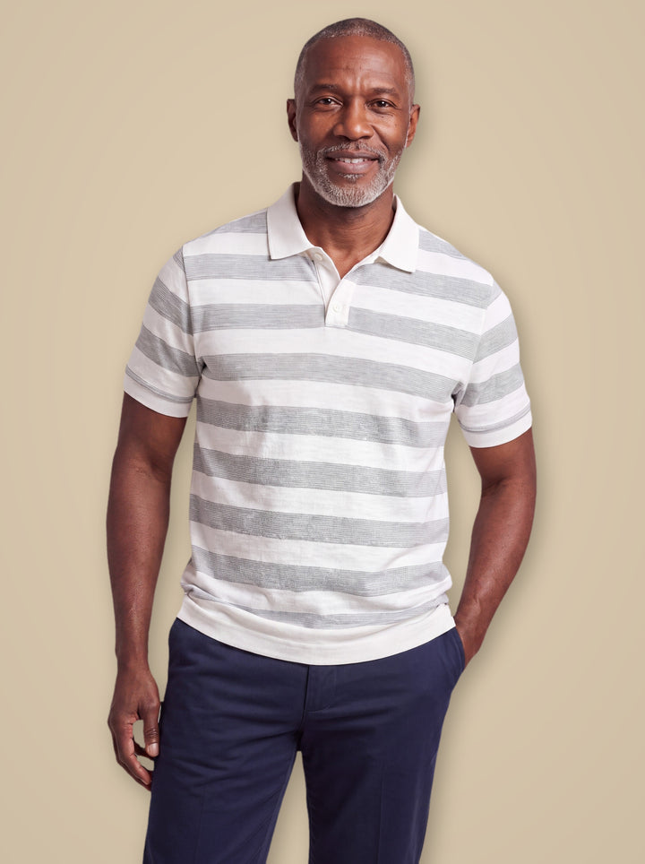 Carson polo shirt in White, studio - Gentlemens Manor