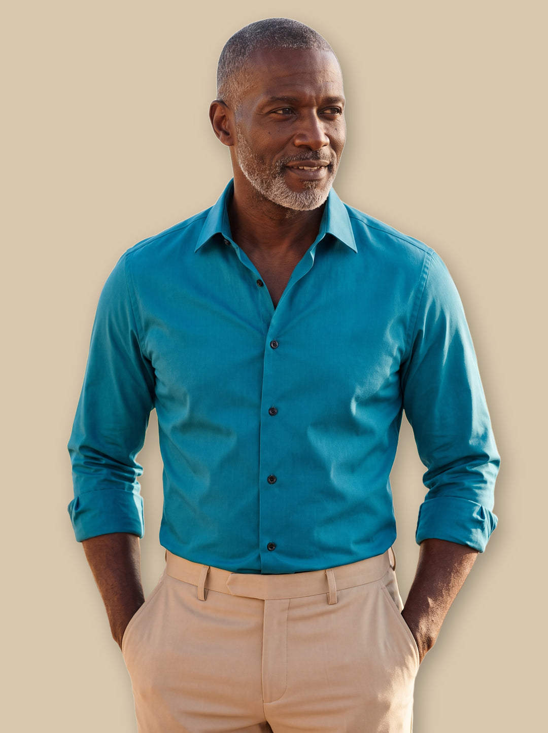 Carter casual shirt in Blue, studio - Gentlemens Manor