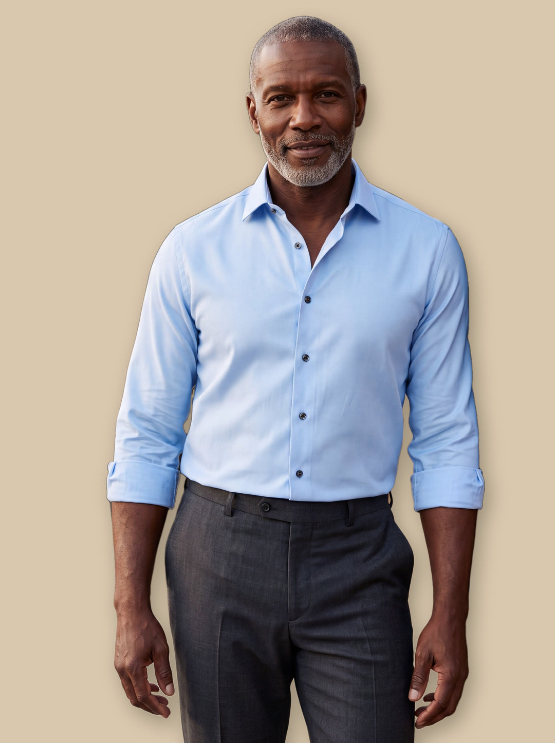 Carter casual shirt in Light Blue, studio - Gentlemens Manor