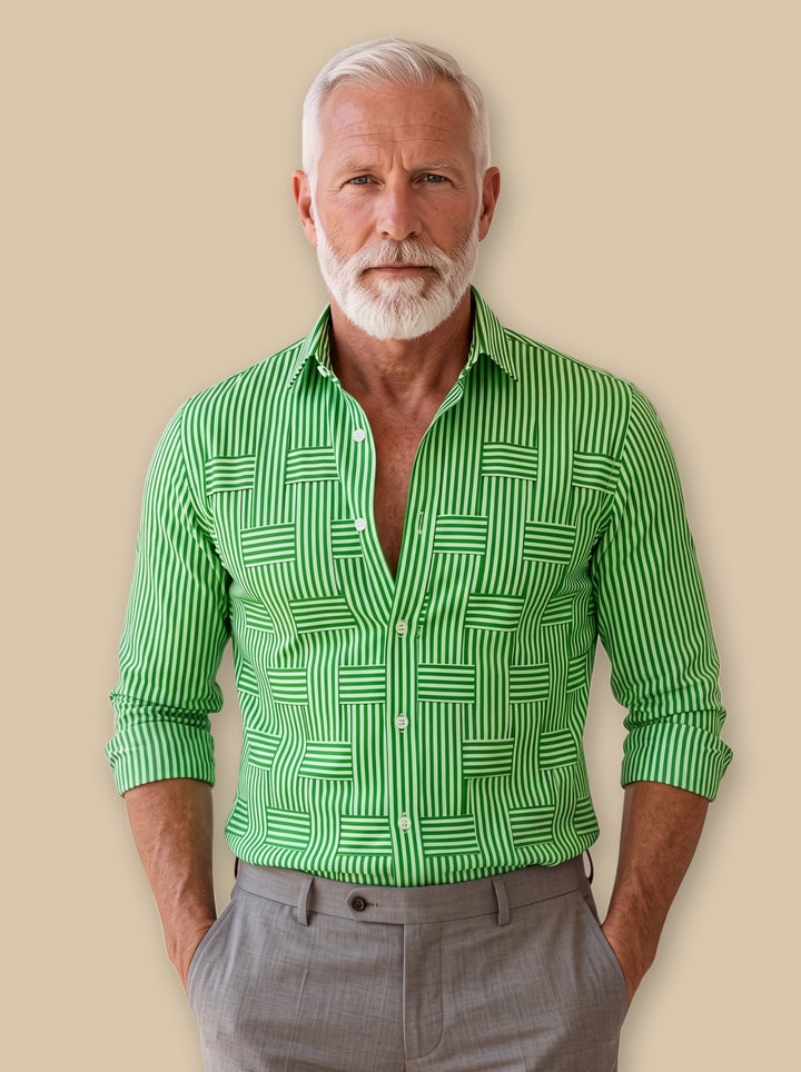 Chadwick casual shirt in Green, studio - Gentlemens Manor