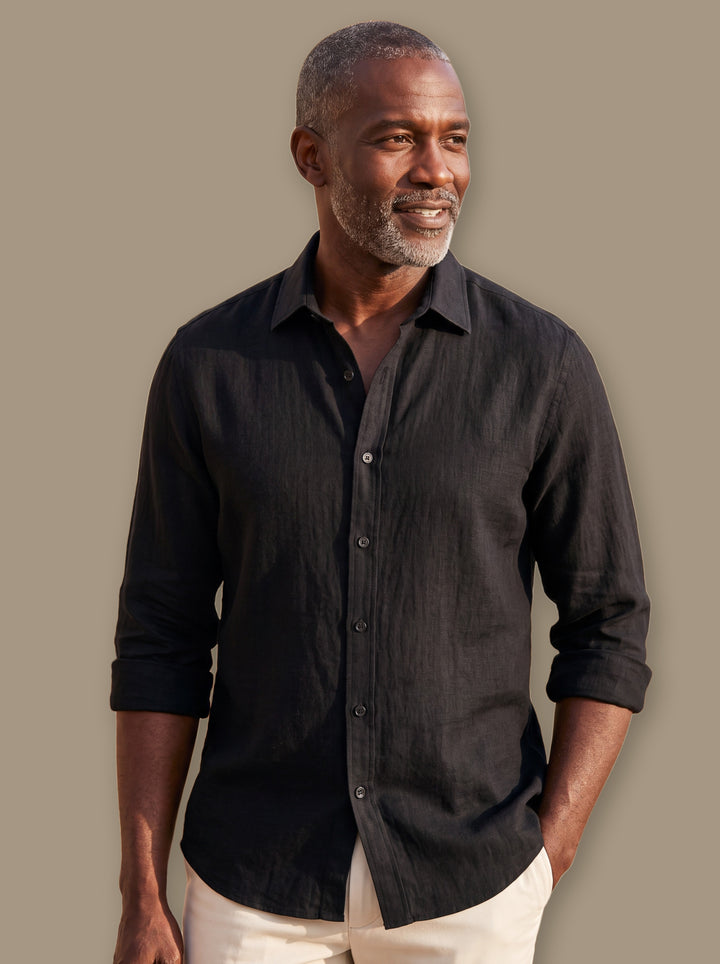 Chance casual shirt in Black, studio - Gentlemens Manor