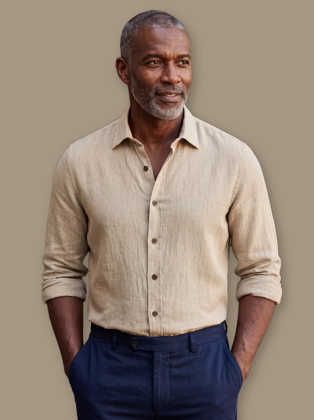 Chance casual shirt in Sand, studio - Gentlemens Manor