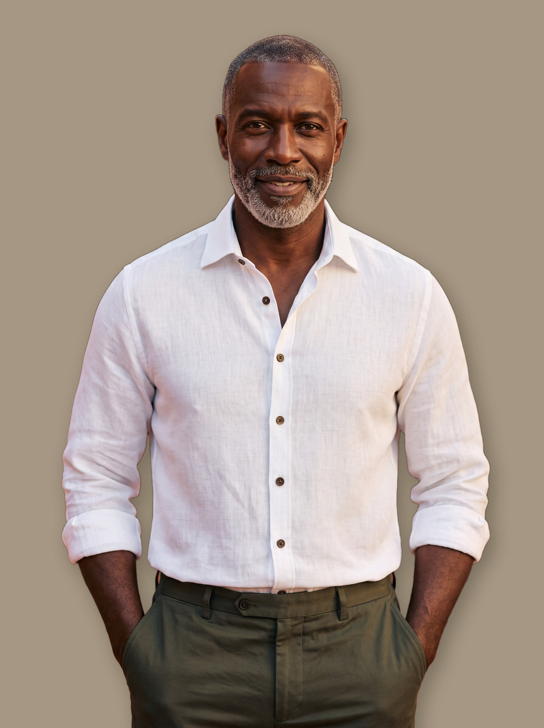 Chance casual shirt in White, studio - Gentlemens Manor