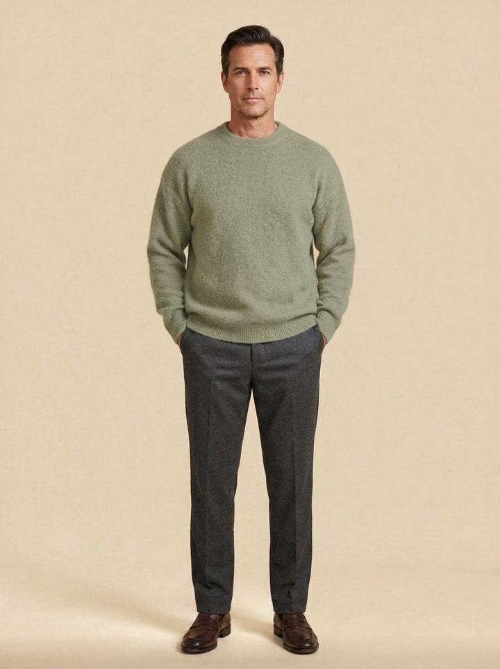 Channing sweater in Sage, studio, Gentlemens Manor