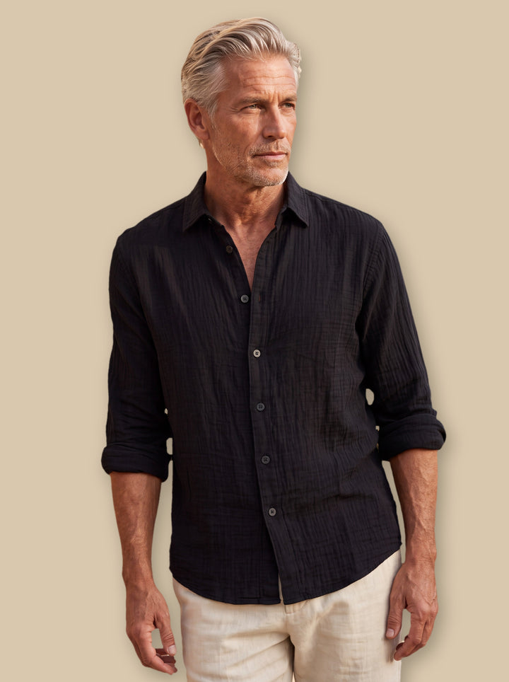 Chase dress shirt in Black, studio - Gentlemens Manor