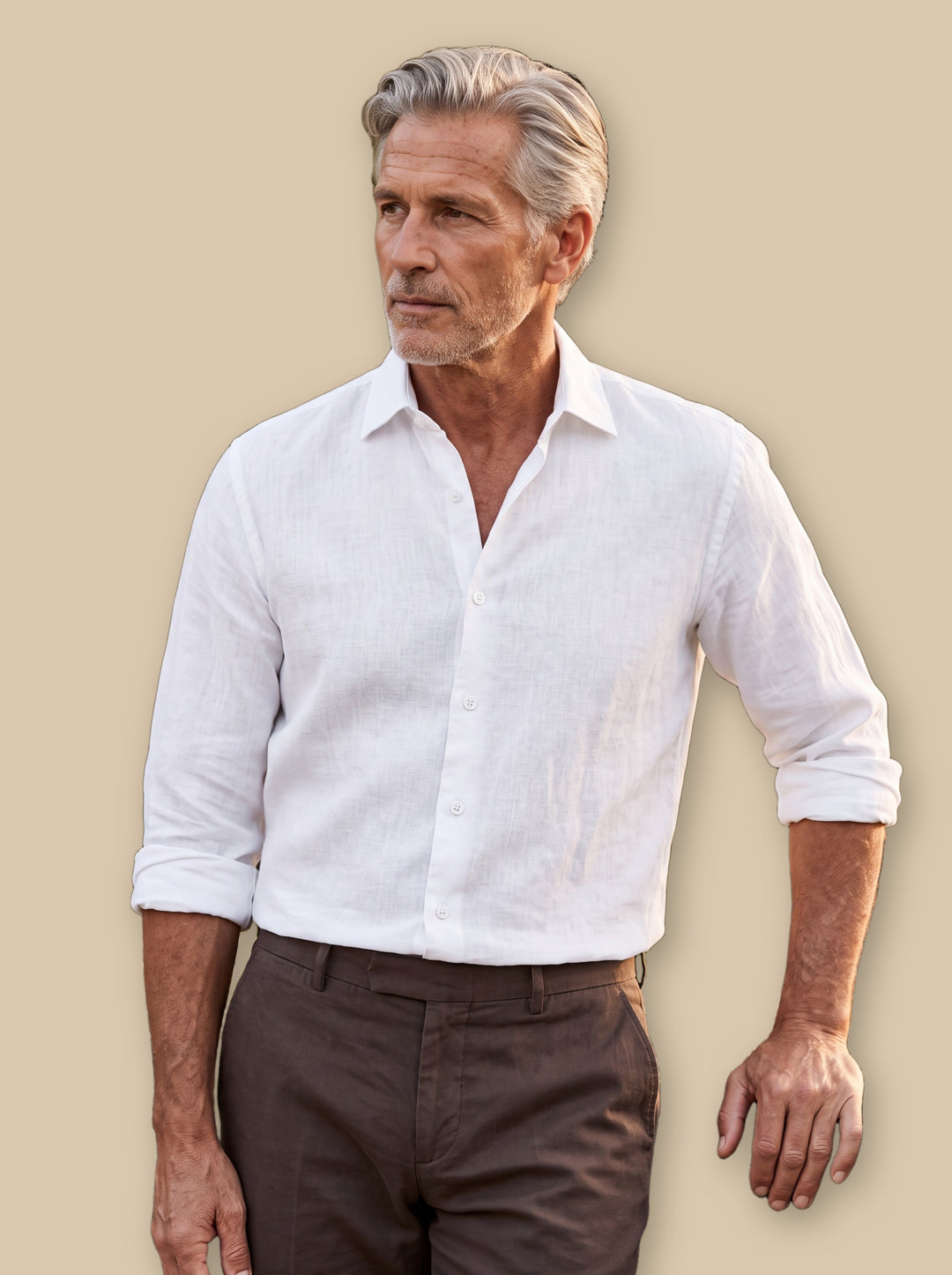 Chase dress shirt in White, studio - Gentlemens Manor