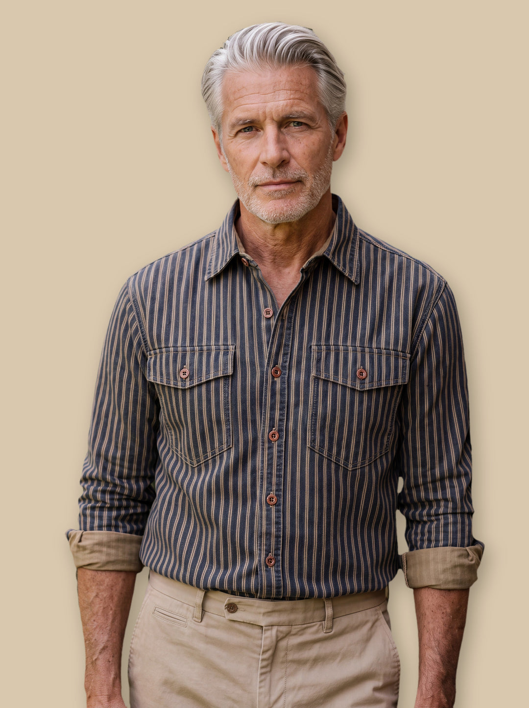 Chester casual shirt in Blue, studio - Gentlemens Manor