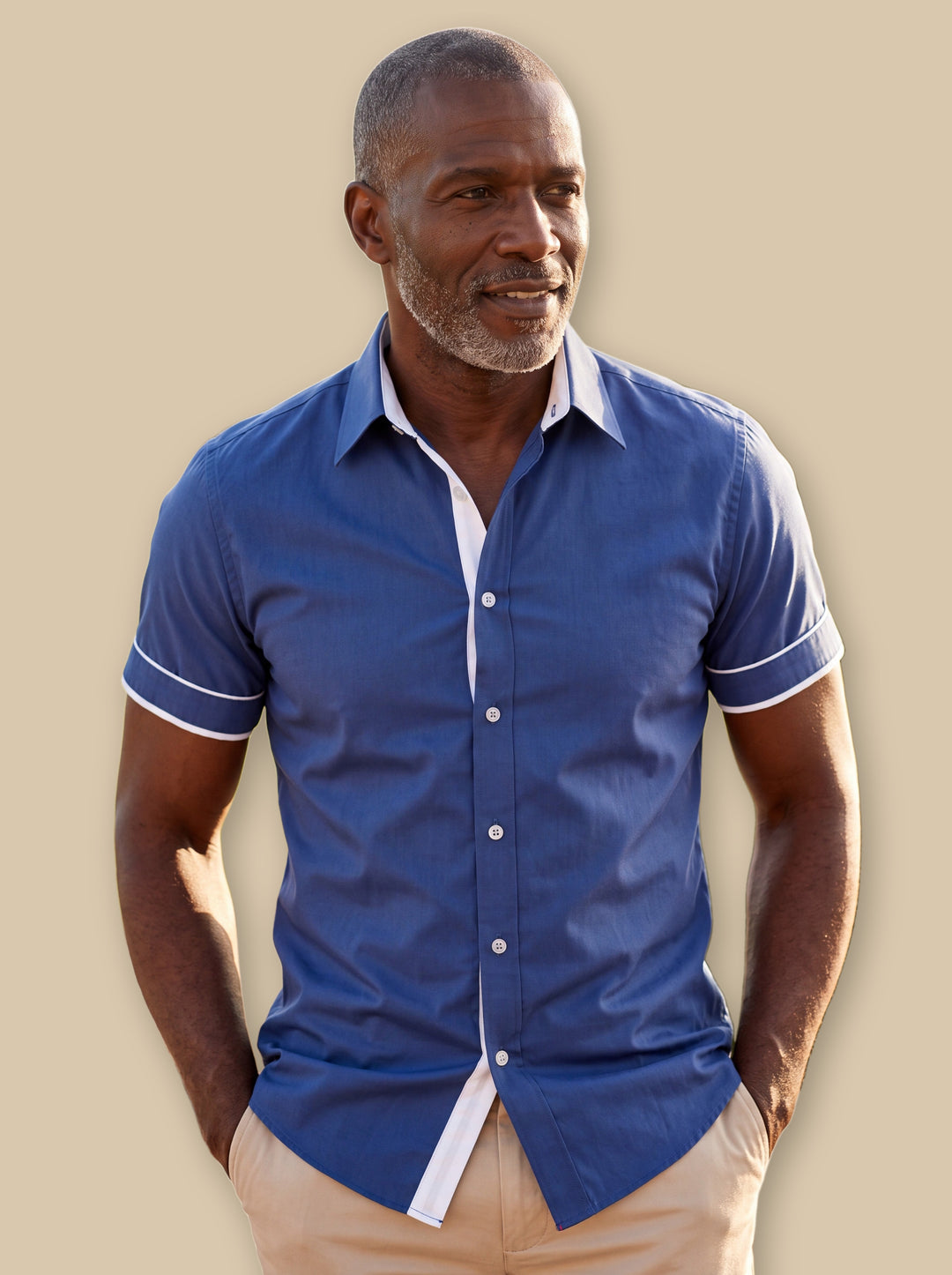 Clark dress shirt in Blue, studio - Gentlemens Manor