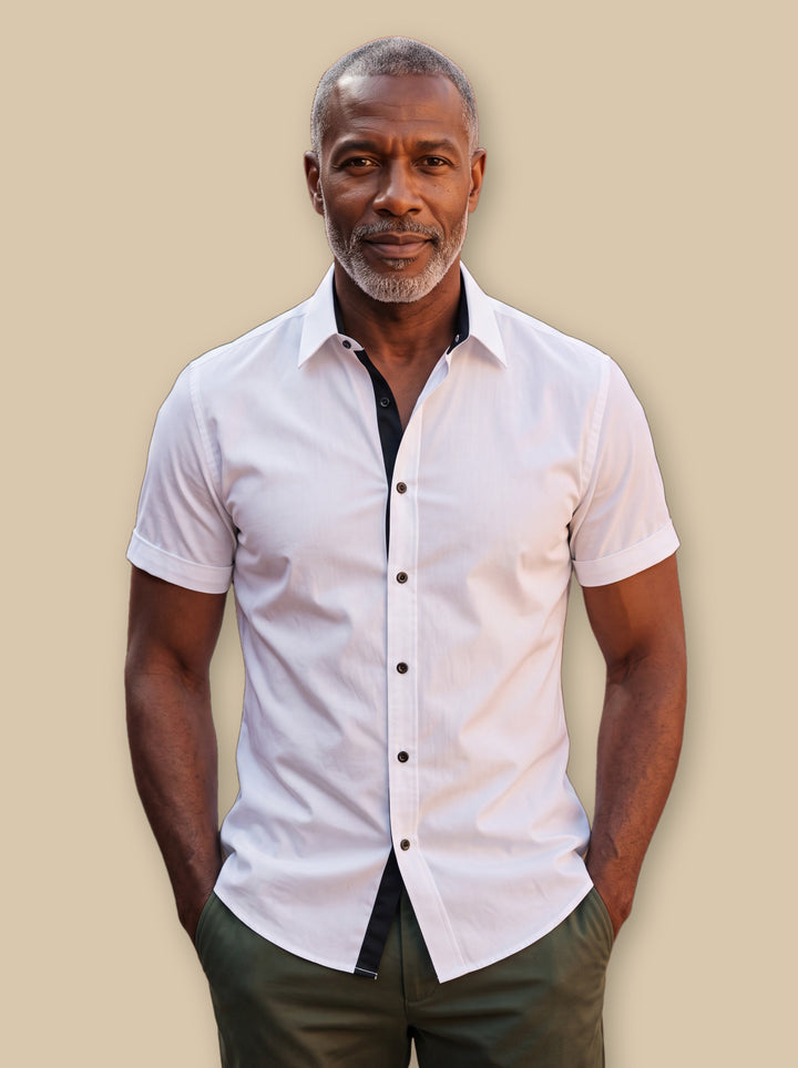 Clark dress shirt in White, studio - Gentlemens Manor
