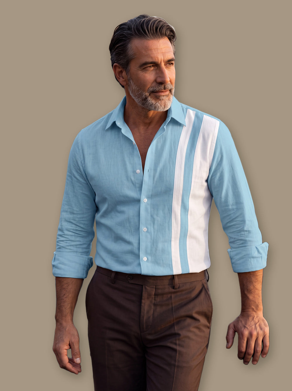 Claude dress shirt in Light Blue, studio - Gentlemens Manor