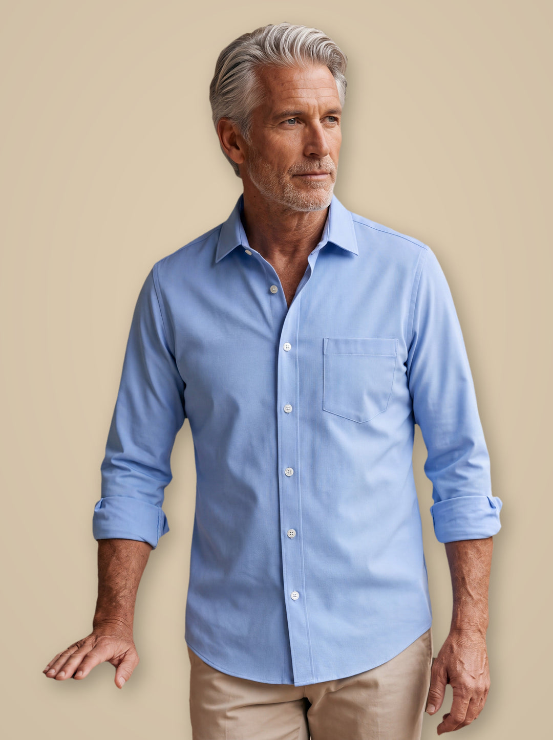 Clifton dress shirt in Light Blue, studio - Gentlemens Manor