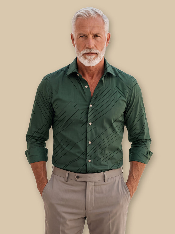 Colby casual shirt in Green, studio - Gentlemens Manor