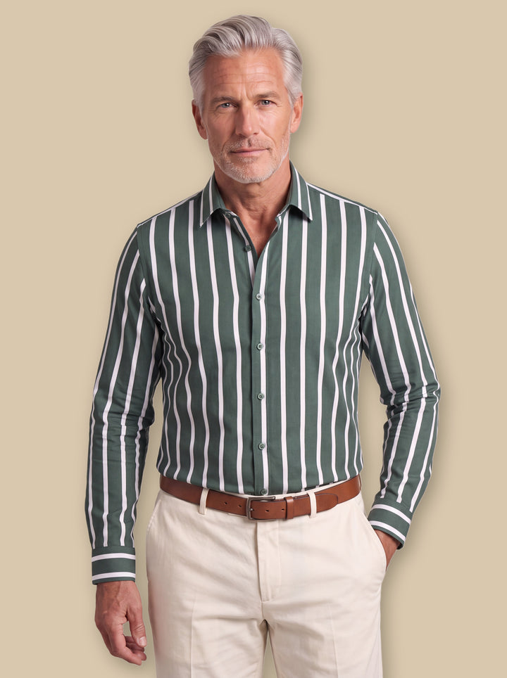 Colton casual shirt in Green, studio - Gentlemens Manor