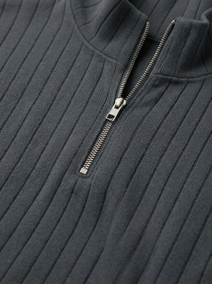Colwyn half zip sweater, fabric close up, Gentlemens Manor