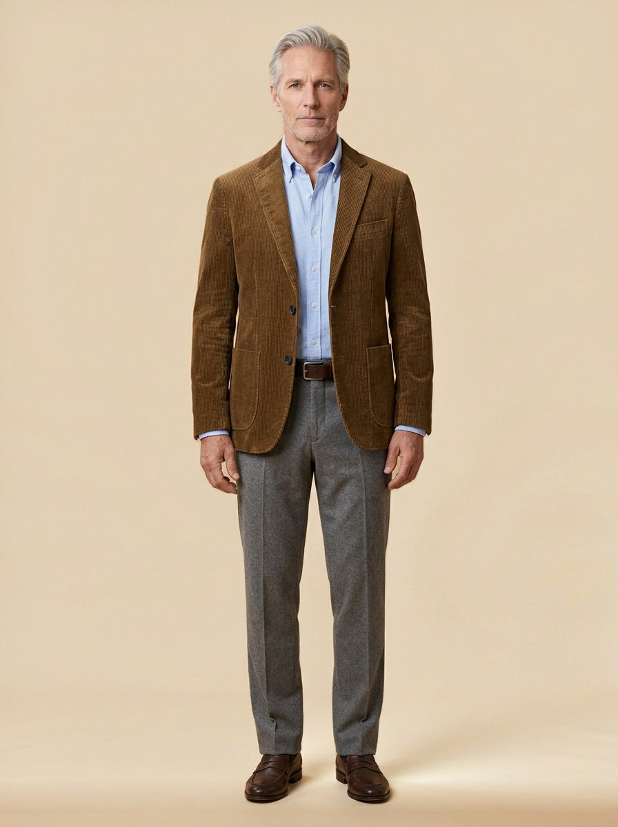 Copley corduroy blazer in Brown, studio, Gentlemens Manor