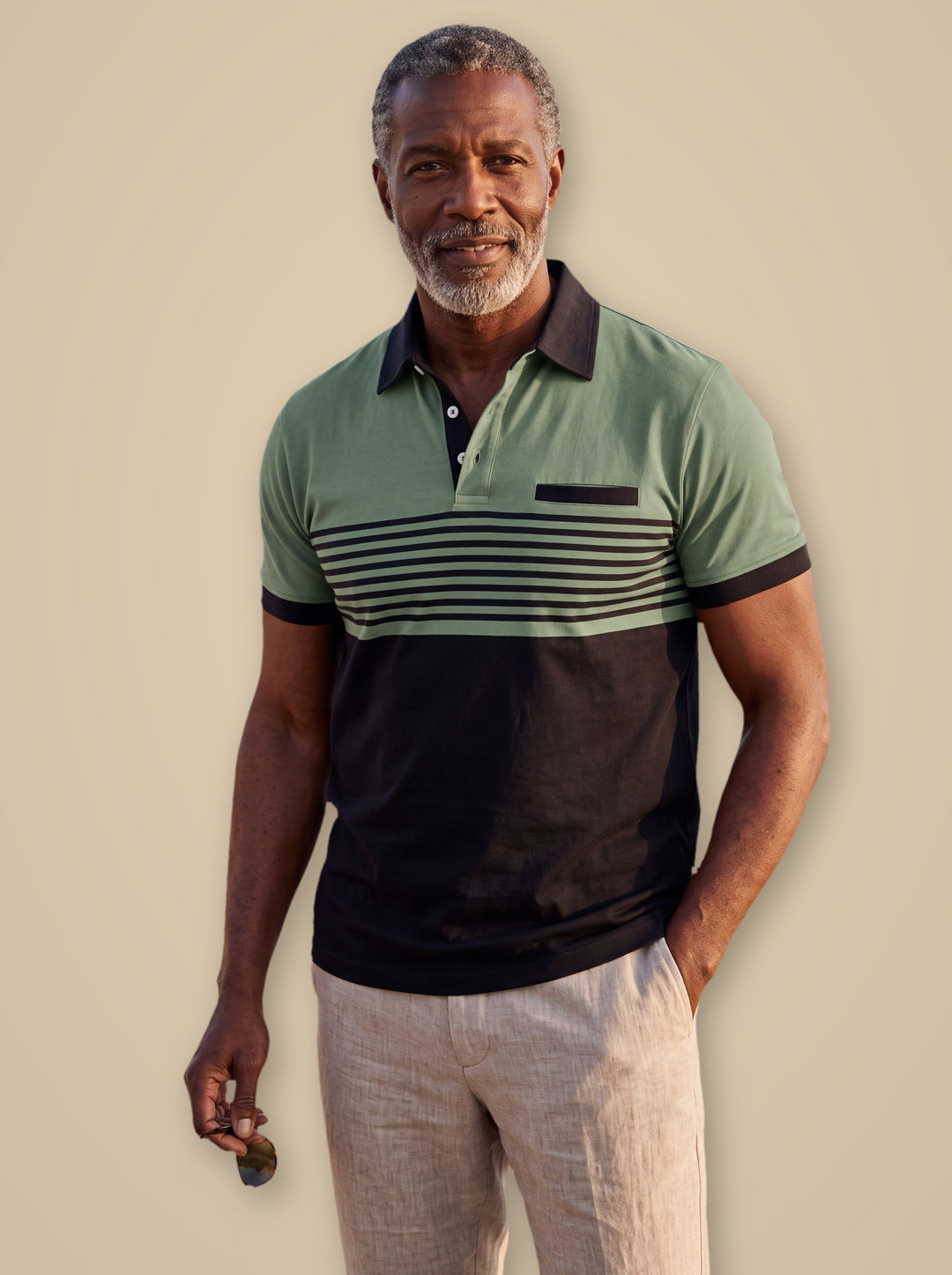 Crawford polo shirt in Green, studio - Gentlemens Manor