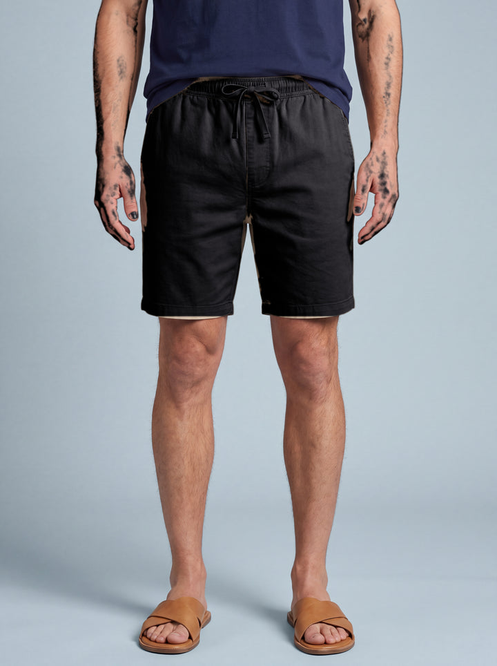 Crawford summer shorts in Black, studio, Gentlemens Manor