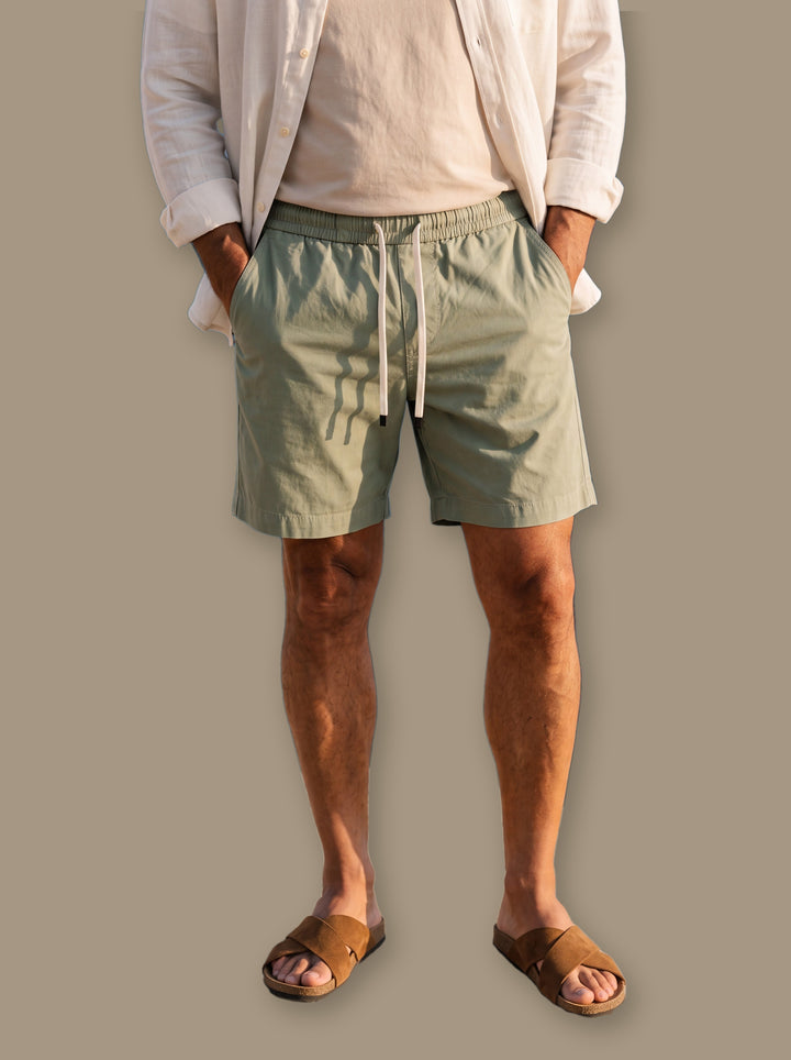 Crawford summer shorts in Green, studio - Gentlemens Manor