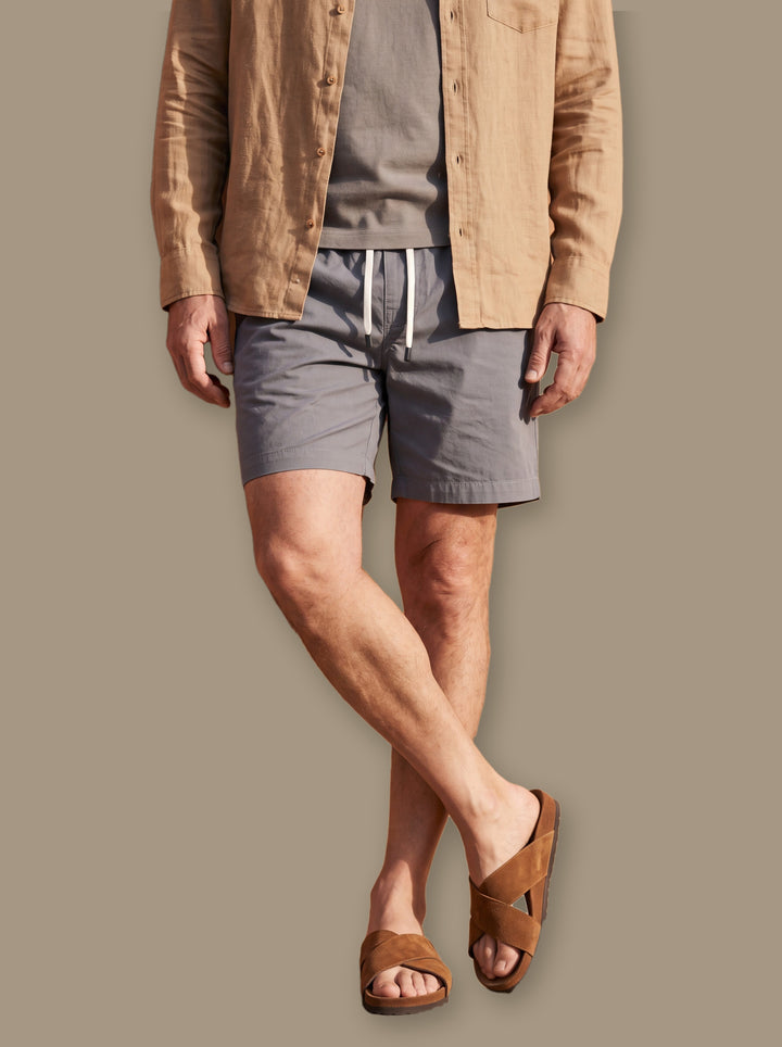 Crawford summer shorts in Grey, studio - Gentlemens Manor